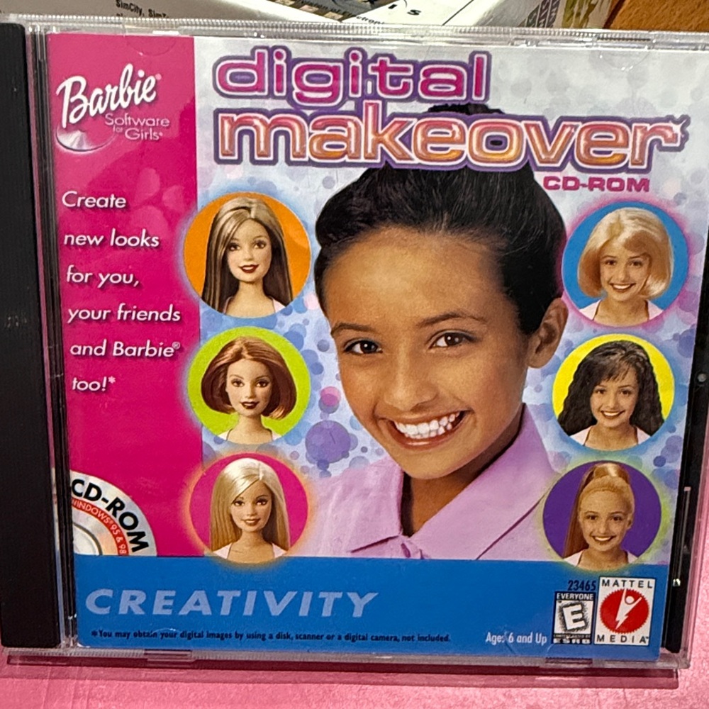 Mattel Barbie Digital Makeover CD-ROM - Blue and Pink
